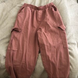 Pink cargo pants